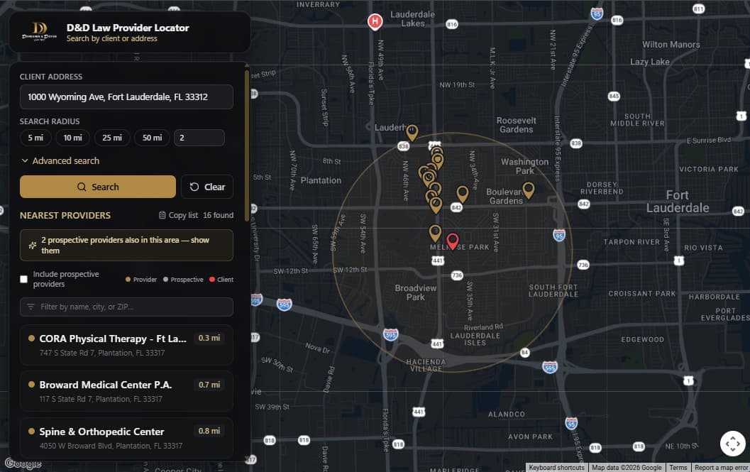 Legal services mapping platform